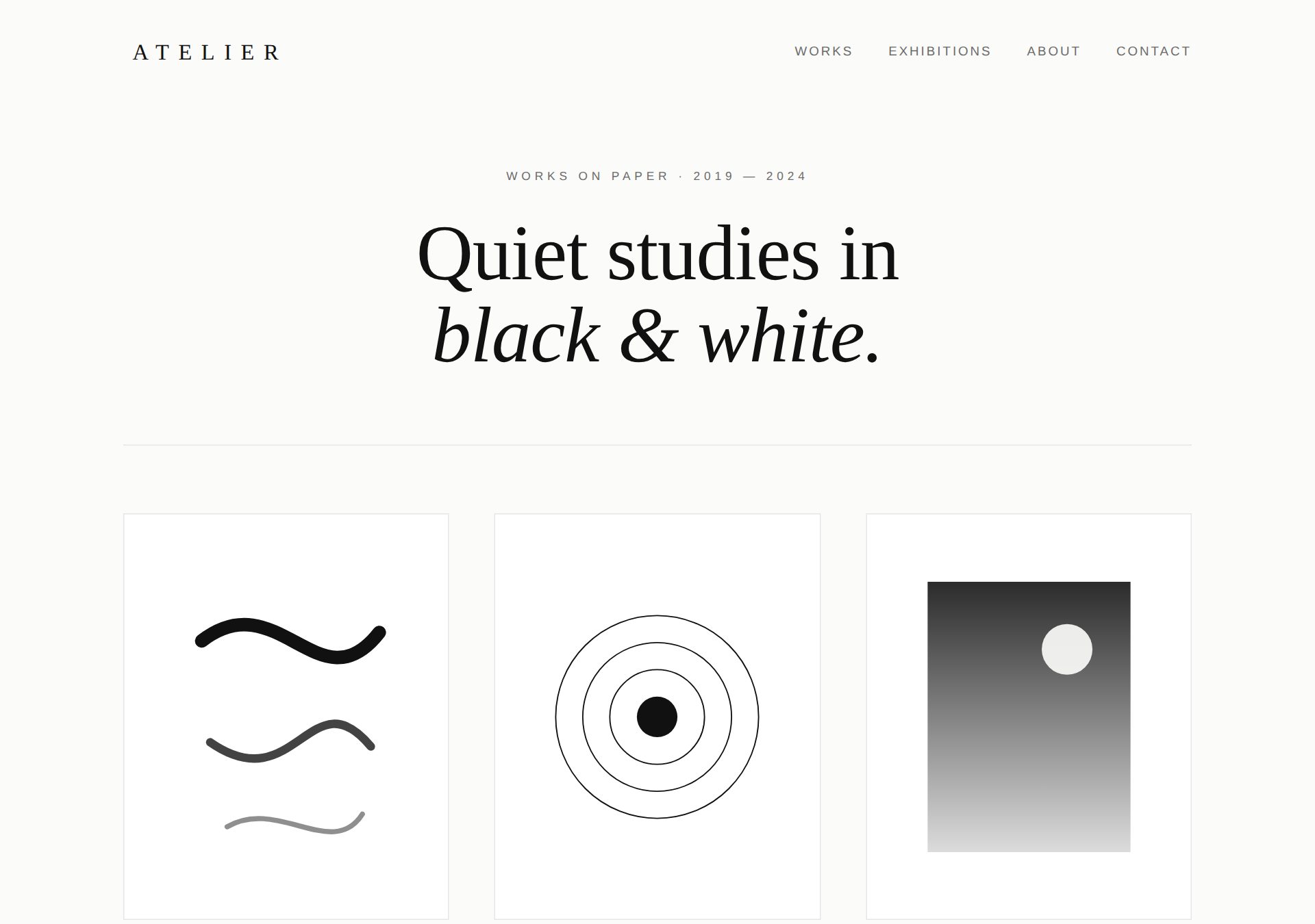 Atelier art & gallery template preview