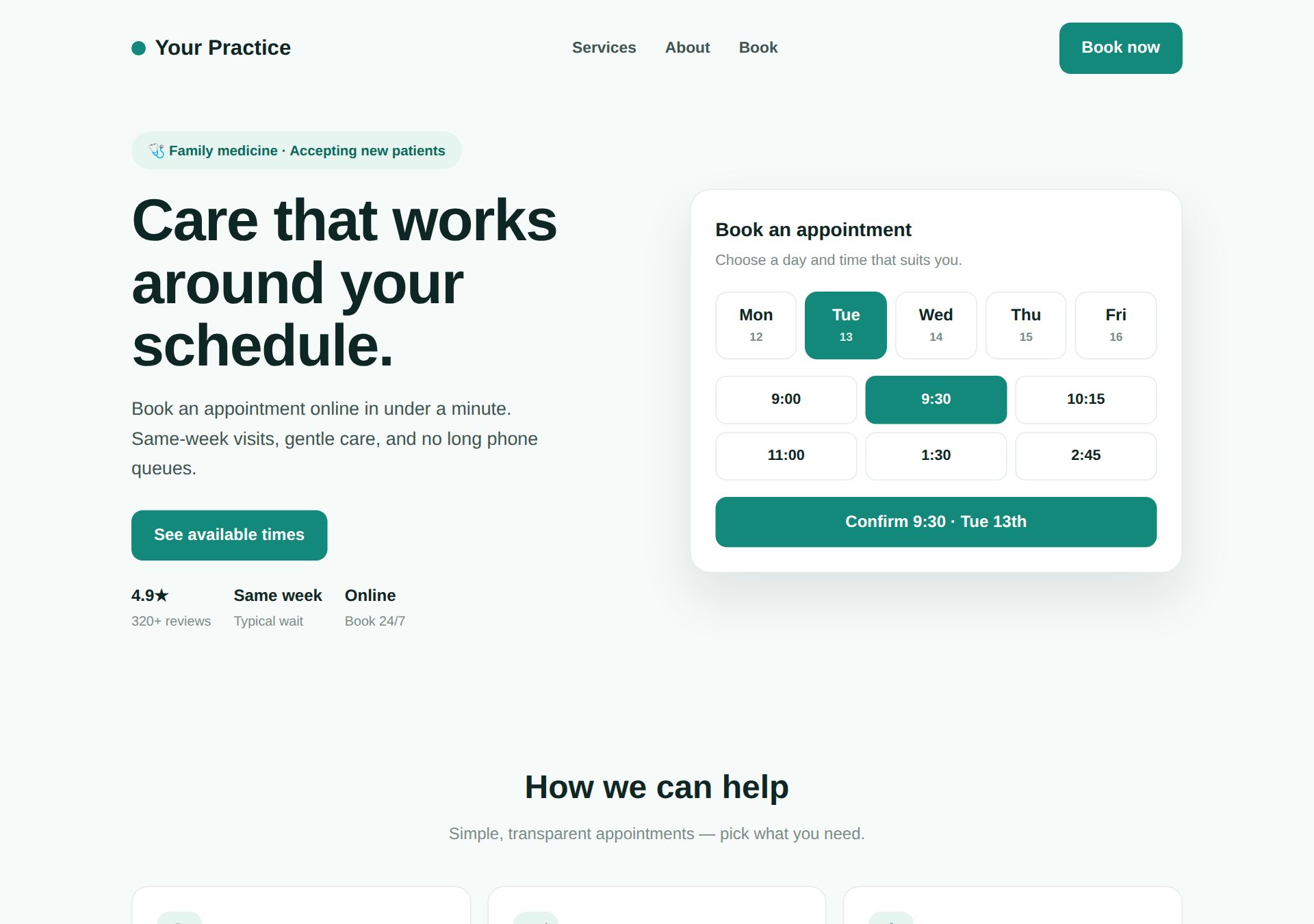 Cadence scheduling template preview